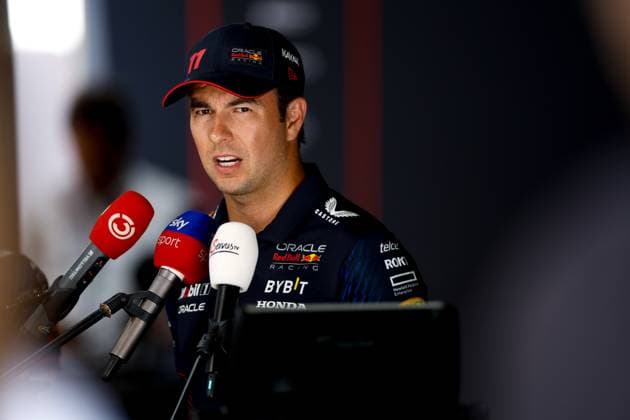 PEREZ Sergio (mex), Red Bull Racing RB19, portrait during the 2023 Formula 1 Qatar Airways Hungarian Grand Prix, 11th round of the 2023 Formula One World Championship, WM, Weltmeisterschaft from July 21 to 23, 2023 on the Hungaroring, in Mogyorod, Hungary - F1 - HUNGARIAN GRAND PRIX 2023 DPPI Panoramic  F12023GP12HUN_JK101926 