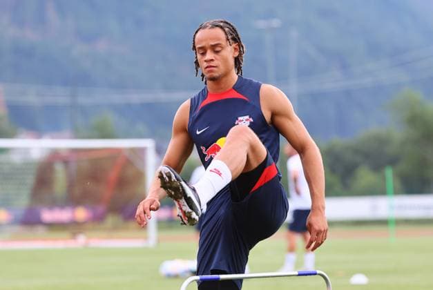 RB Leipzig Italy training camp Bruneck, 20 07 2023, Sportpark Reiperting Reischach, Football, RB Leipzig GER Bundesliga training camp in South Tyrol Italy , In picture Xavi Simons , Picture Point