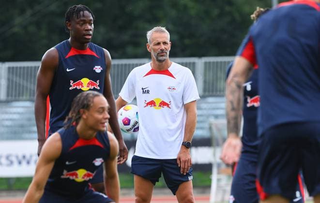 RB Leipzig Italy training camp Bruneck, 20 07 2023, Sportpark Reiperting Reischach, Football, RB Leipzig GER Bundesliga training camp in South Tyrol Italy , In the picture coach Marco Rose RB Leipzig , Picture Point
