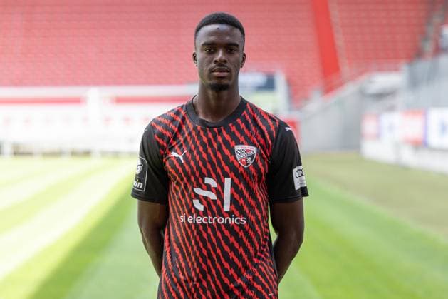 Donald Nduka 27, FCI FC Ingolstadt 04 3 Liga, portrait date 2023 2024 3 Liga FC Ingolstadt 04 season 2023 2024 portrait