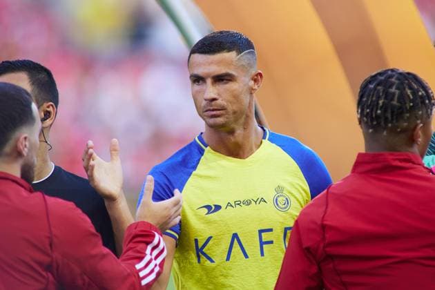 Sport Themen der Woche KW29 Sport Bilder des Tages July 20, 2023, FARO, FARO, PORTUGAL: Cristiano Ronaldo of Al Nassr looks on during Algarve Trophy football match played between Al Nassr FC and SL Benfica at Algarve stadium on July 20, 2023, in Faro, Portugal. FARO PORTUGAL - ZUMAa181 20230720_zaa_a181_013 Copyright: xJoaquinxCorcherox