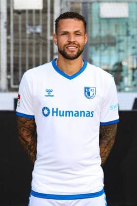 Luc Castaignos 1 FC Magdeburg,9 2 football Bundesliga portrait appointment 2023 2024 official photo appointment 1 FC Magdeburg in the MDCC Arena in Magdeburg portrait, portrait,single image,Germany, football, men,GER,20 07 2023 Christian Schroedter