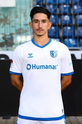 Jason Ceka 1 FC Magdeburg,10 2 football Bundesliga portrait appointment 2023 2024 official photo appointment 1 FC Magdeburg in the MDCC Arena in Magdeburg portrait, portrait,single image,Germany, football, men,GER,20 07 2023 Christian Schroedter