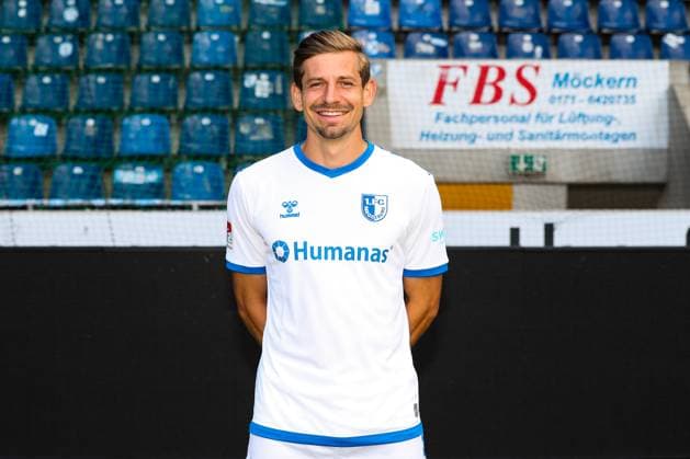 Alexander Nollenberger 1 FC Magdeburg,17 2 football Bundesliga portrait appointment 2023 2024 official photo appointment 1 FC Magdeburg in the MDCC Arena in Magdeburg portrait, portrait,single image,Germany, football, men,GER,20 07 2023 Christian Schroedter