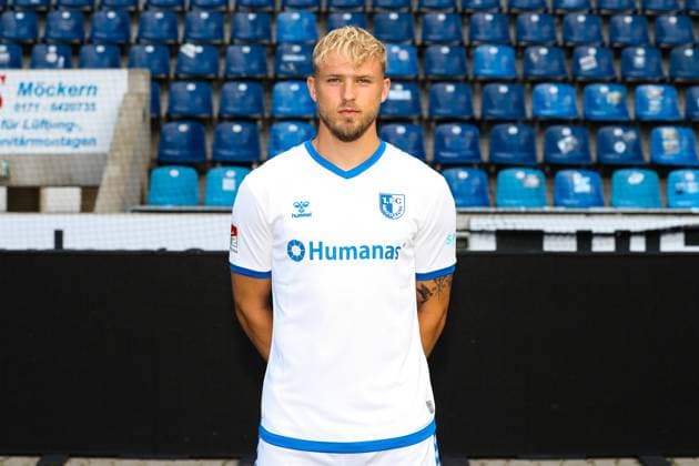 Tim Stappmann 1 FC Magdeburg,21 2 football Bundesliga portrait appointment 2023 2024 official photo appointment 1 FC Magdeburg in the MDCC Arena in Magdeburg portrait, portrait,single picture,Germany, football, men,GER,20 07 2023 Christian Schroedter
