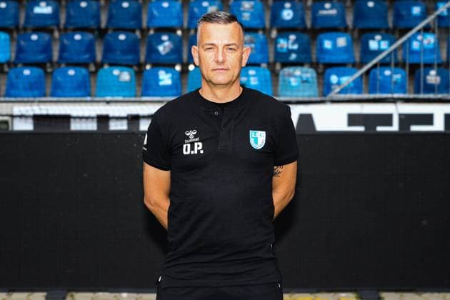Team doctor Oliver Poranzke 1 FC Magdeburg 2 Football Bundesliga portrait appointment 2023 2024 official photo appointment 1 FC Magdeburg in the MDCC Arena in Magdeburg portrait, portrait,single image,Germany, football, men,GER,20 07 2023 Christian Schroedter