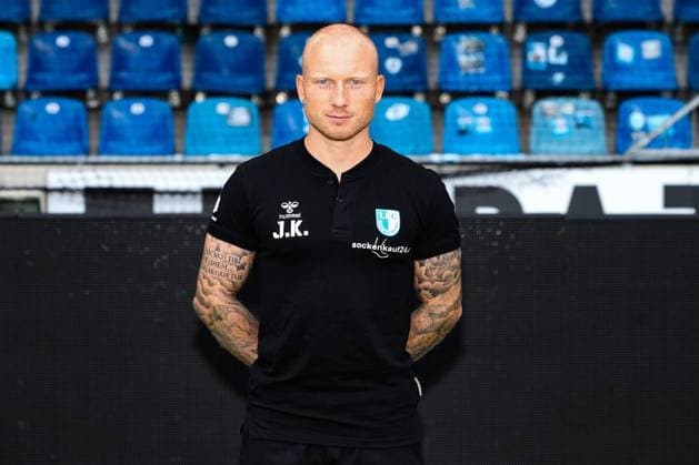 Athletic trainer Jannik Kirchenkamp 1 FC Magdeburg 2 Football Bundesliga portrait appointment 2023 2024 official photo appointment 1 FC Magdeburg in the MDCC Arena in Magdeburg portrait, portrait,single image,Germany, football, men,GER,20 07 2023 Christian Schroedter