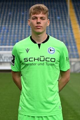 Bielefeld, Schueco Arena, 20 07 23, GER, men, DSC Arminia Bielefeld, 3 LIga, portrait date 2023 2024 picture goalkeeper Leo Oppermann DSC Arminia Bielefeld 3 Liga, portrait date 2023 2024 Only for editorial use NRW Germany