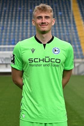 Bielefeld, Schueco Arena, 20 07 23, GER, men, DSC Arminia Bielefeld, 3 LIga, portrait date 2023 2024 picture goalkeeper Jonas Kersken DSC Arminia Bielefeld 3 Liga, portrait date 2023 2024 Only for editorial use NRW Germany