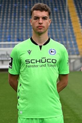 Bielefeld, Schueco Arena, 20 07 23, GER, men, DSC Arminia Bielefeld, 3 LIga, portrait date 2023 2024 picture goalkeeper Jonah Busse DSC Arminia Bielefeld 3 Liga, portrait date 2023 2024 Only for editorial use NRW Germany