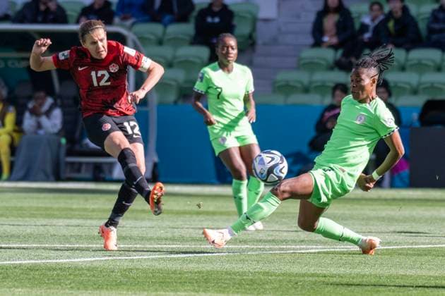 Christine Sinclair during the FIFA Women s World Cup 2023 match between Nigeria Women and Canada Women at Melbourne Rectangular Stadium, Melbourne, Australia on 21 July 2023. Copyright: xRichardxNicholsonx 37810016