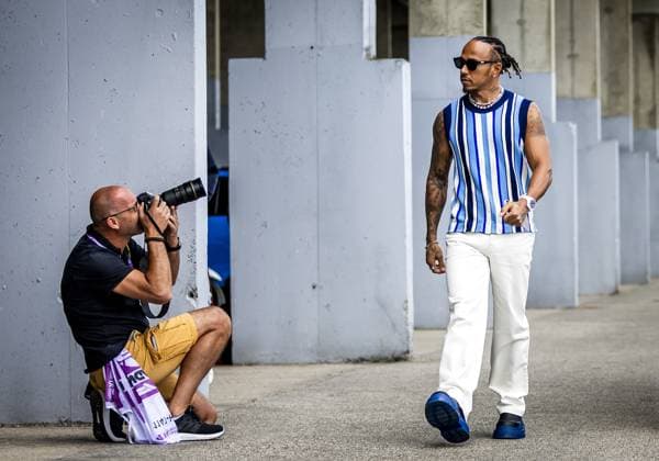 BUDAPEST - Lewis Hamilton (Mercedes) on arrival for 1st Free Practice at the Hungaroring Circuit ahead of the Hungarian Grand Prix. ANP REMKO DE WAAL xVIxANPxSportx xxANPxIVx 473999926 originalFilename: 473999926.jpg