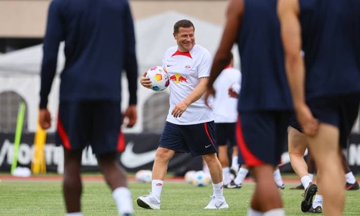 RB Leipzig Italy training camp Bruneck, 21 07 2023, Sportpark Reiperting Reischach, football, RB Leipzig GER Bundesliga training camp in South Tyrol Italy , In the picture Max Eberl RB Leipzig sports director , Picture Point