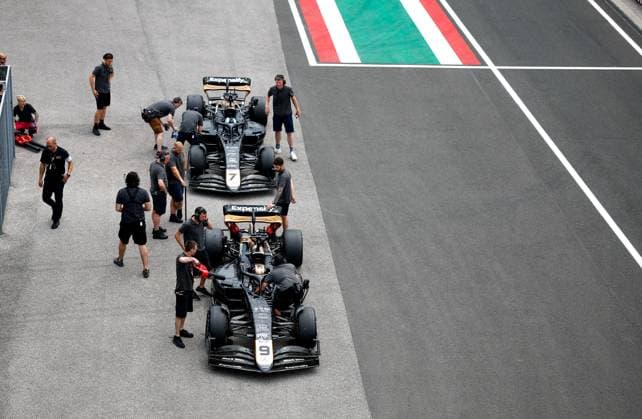 Cars of the fictional Apex APXGP Team, for the upcoming Formula One based movie Apex by Apple Studios and Bruckheimer Films, F1 Grand Prix of Hungary at Hungaroring on July 21, 2023 in Budapest, Hungary Photo by HOCH ZWEI Budapest Hungary
