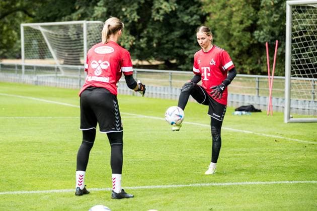 Training 1 FC Koeln women 21 07 2023 Jasmin Pal 1 FC Koeln, 1 takes the ball Training 1 FC Koeln women Geissbockheim, 21 07 2023 Copyright: xBEAUTIFULxSPORTS Wunderlx