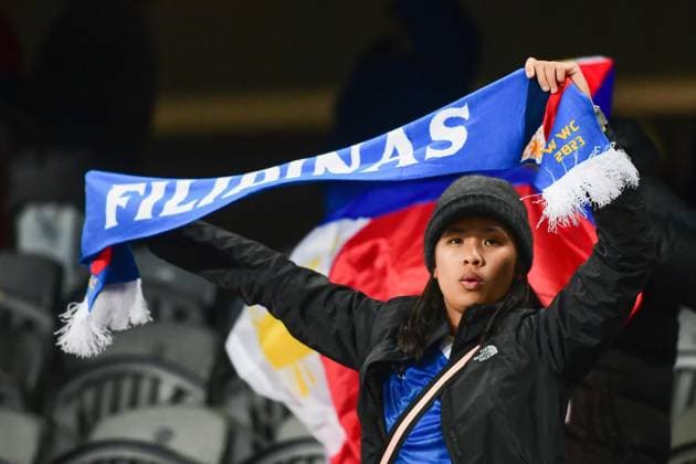 July 21, 2023, Dunedin, South Island, New Zealand: A fan waves a banner during the FIFA Women s World Cup 2023 match between Philippines and Switzerland held at the Dunedin Stadium. Final score Switzerland 2:0 Philippines. Dunedin New Zealand - ZUMAs197 20230721_zaa_s197_032 Copyright: xLuisxVeniegrax