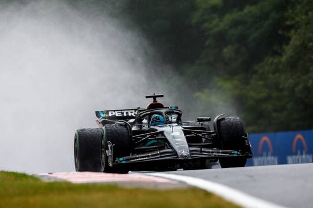 63 George Russell GBR, Mercedes AMG Petronas F1 Team , F1 Grand Prix of Hungary at Hungaroring on July 21, 2023 in Budapest, Hungary Photo by HOCH ZWEI Budapest Hungary