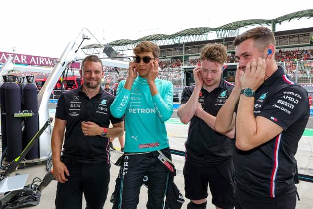 63 George Russell GBR, Mercedes AMG Petronas F1 Team , F1 Grand Prix of Hungary at Hungaroring on July 21, 2023 in Budapest, Hungary Photo by HOCH ZWEI Budapest Hungary
