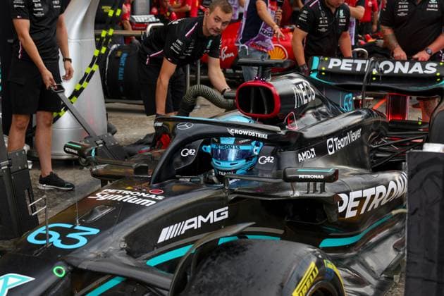 63 George Russell GBR, Mercedes AMG Petronas F1 Team , F1 Grand Prix of Hungary at Hungaroring on July 21, 2023 in Budapest, Hungary Photo by HOCH ZWEI Budapest Hungary