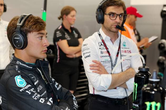 63 George Russell GBR, Mercedes AMG Petronas F1 Team , Jerome D Ambrosio BEL, Mercedes AMG Petronas F1 Team , F1 Grand Prix of Hungary at Hungaroring on July 21, 2023 in Budapest, Hungary Photo by HOCH ZWEI Budapest Hungary