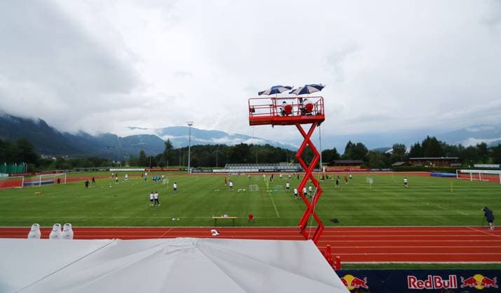 RB Leipzig Italy training camp Bruneck, 21 07 2023, Sportpark Reiperting Reischach, football, RB Leipzig GER Bundesliga training camp in South Tyrol Italy , In the picture overview , Picture Point