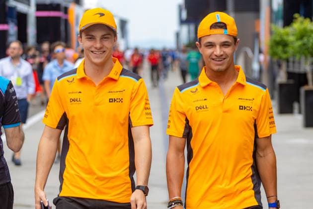 Formula 1 GP Budapest Hungary Friday, 21 07 2023 Lando Norris and Oscar Piastri, McLaren F1 Team Formula 1 GP Budapest Hungary Friday, 21 07 2023 Copyright: xBEAUTIFULxSPORTS Erlhofx