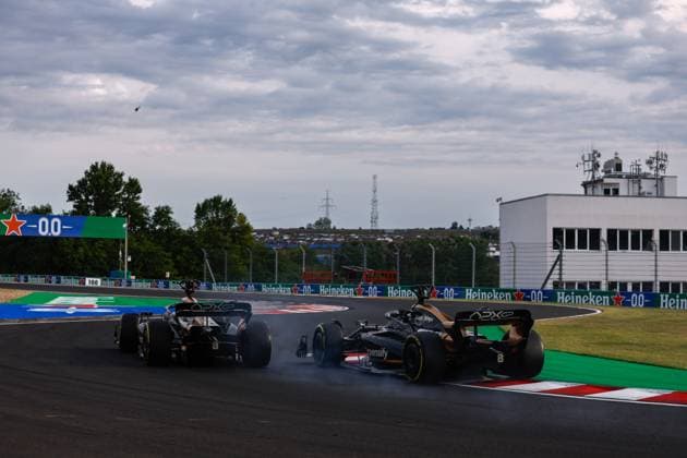 Cars of the fictional Apex APXGP Team, for the upcoming Formula One based movie Apex by Apple Studios and Bruckheimer Films, F1 Grand Prix of Hungary at Hungaroring on July 21, 2023 in Budapest, Hungary Photo by HOCH ZWEI Budapest Hungary