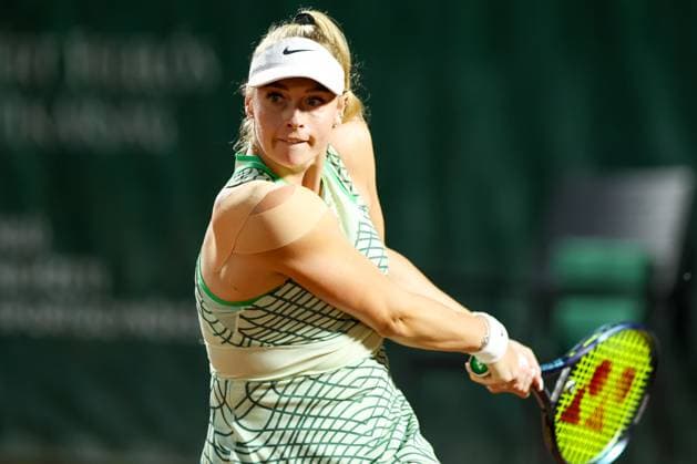 Tennis Internationals - WTA, Tennis Damen 250 - Hungarian Grand Prix Fanny Stollar (HUN) during the quarterfinal match of WTA250 Hungarian Gran Prix Tennis on July 21st before being interupted by the rain storm, 2023 at Romai Teniszakademia, Budapest, Hungary Budapest Budapest Hungary Copyright: xVinnyxOrlandox xLiveMediax LPS_1003620