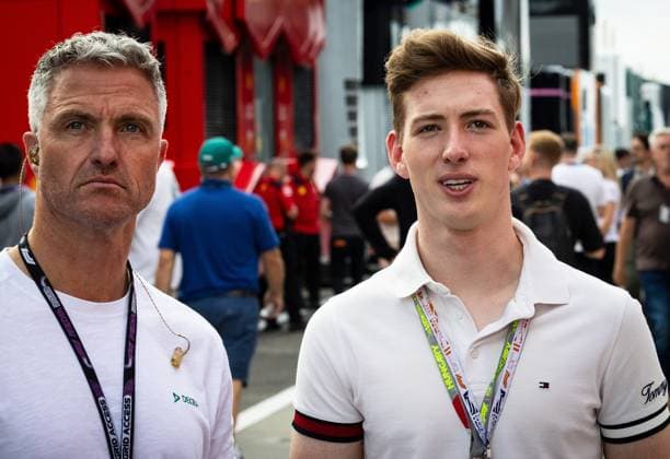 Sky Reporter Ralf Schumacher left and his son David Schumacher HUN, Formula 1, Hungaroring, Hungary, 21 07 23 HUN, Formula 1, Hungaroring, Hungary, 21 07 23 Budapest Copyright: xFoto:xEIBNER ThomasxFuesslerx EP_tfr