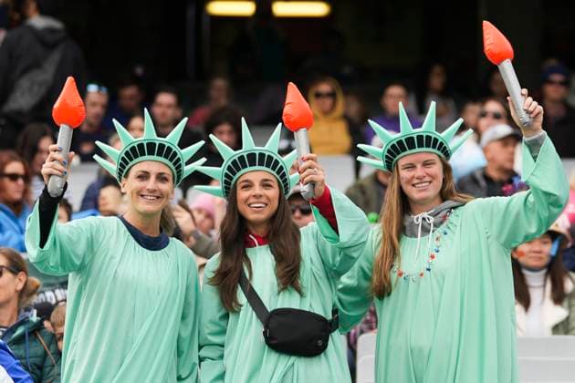 July 21, 2023, Auckland, Auckland, New Zealand: USA fans during the Women s World Cup match group E USA vs. Vietnam at Eden Park Stadium, Auckland, New Zealand, on 22JUL23. Auckland New Zealand - ZUMAf135 20230721_zap_f135_021 Copyright: xJulietaxFerrariox