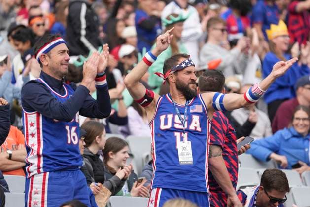July 21, 2023, Auckland, Auckland, New Zealand: USA fans during the Women s World Cup match group E USA vs. Vietnam at Eden Park Stadium, Auckland, New Zealand, on 22JUL23. Auckland New Zealand - ZUMAf135 20230721_zap_f135_023 Copyright: xJulietaxFerrariox