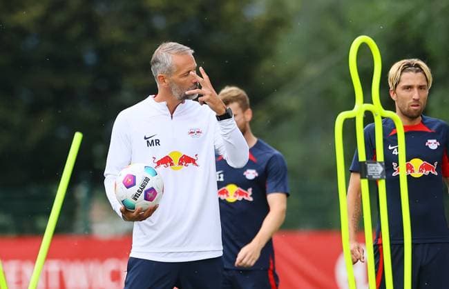 RB Leipzig Italy training camp Bruneck, 21 07 2023, Sportpark Reiperting Reischach, Football, RB Leipzig GER Bundesliga training camp in South Tyrol Italy , In the picture coach Marco Rose RB Leipzig , Picture Point