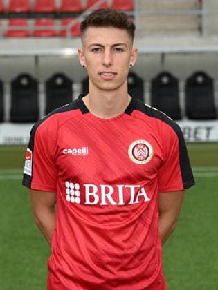 21 07 2023, xjhx, football 2 Bundesliga, SV Wehen Wiesbaden photo appointment season 2023 24 emspor, Nick Bätzner 8 SV Wehen Wiesbaden 2 BL, porträttermin 2023 2024 DFL DFB REGULATES PROHIBIT ANY USE OF PHOTOGRAPHS as IMAGE SEQUENCES and or QUASI VIDEO Wiesbaden