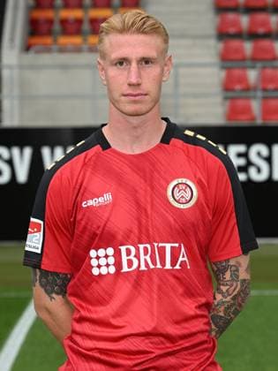 21 07 2023, xjhx, football 2 Bundesliga, SV Wehen Wiesbaden photo appointment season 2023 24 emspor, Bjarke Jacobsen 19 SV Wehen Wiesbaden 2 BL, porträttermin 2023 2024 DFL DFB REGULATES PROHIBIT ANY USE OF PHOTOGRAPHS as IMAGE SEQUENCES and or QUASI VIDEO Wiesbaden
