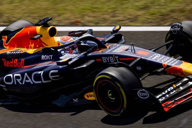 BUDAPEST - Max Verstappen (Red Bull Racing) during the 3rd free practice on the Hungaroring Circuit in the run-up to the Grand Prix of Hungary. ANP REMKO DE WAAL F1 Grand Prix of Great Britain - Practice 2023 xVIxANPxSportx xxANPxIVx 474056539 originalFilename: 474056539.jpg