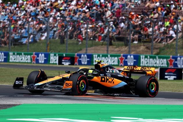 F1 Gran Prix of Hungary Lando Norris of McLaren on track during final practice for the F1 Grand Prix of Hungary at Hungaroring on July 22, 2023 Mogyorod, Hungary. Mogyorod Hungaroring Hungary Copyright: xMarcoxCanonierox