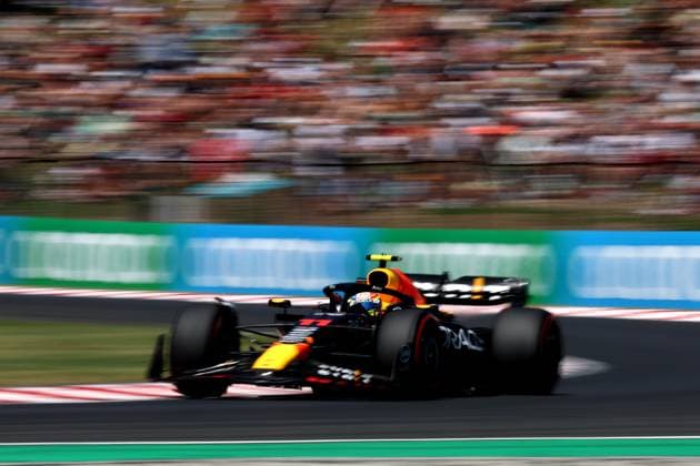 F1 Gran Prix of Hungary Sergio Perez of Red Bull Racing on track during final practice for the F1 Grand Prix of Hungary at Hungaroring on July 22, 2023 Mogyorod, Hungary. Mogyorod Hungaroring Hungary Copyright: xMarcoxCanonierox