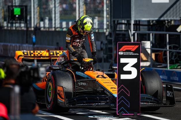 NORRIS Lando (gbr), McLaren F1 Team MCL60, portrait during the 2023 Formula 1 Qatar Airways Hungarian Grand Prix, 11th round of the 2023 Formula One World Championship, WM, Weltmeisterschaft from July 21 to 23, 2023 on the Hungaroring, in Mogyorod, Hungary - F1 - HUNGARIAN GRAND PRIX 2023 DPPI Panoramic  00123026_GOOD9555 
