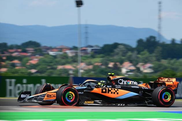 F1 Grand Prix of Hungary - Qualifying Lando Norris McLaren F1 Team drive his single-seater during qualifying of Hungarian GP, 12th round of FIA Formula 1 World Championship, WM, Weltmeisterschaft in Hungaroring , Budapest, Pest County, Hungary, 22 07 23 Budapest Pest County Hungary  Copyright: xAndreaxDiodatox originalFilename:diodato-notitle230722_npGyh.jpg