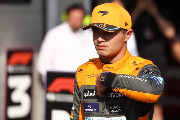 F1 Gran Prix of Hungary Lando Norris of McLaren in the park ferme at the end of qualifying for the F1 Grand Prix of Hungary at Hungaroring on July 22, 2023 Mogyorod, Hungary. Mogyorod Hungaroring Hungary Copyright: xMarcoxCanonierox
