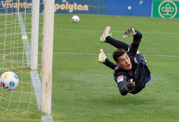 Germany, Berlin, Sportpark, GER, 2 FBL, Hertha BSC, season 2023 24, season opening on Saturday, July 22, 2023, show training license team photo Robert Kwasigroch, goalkeeper.