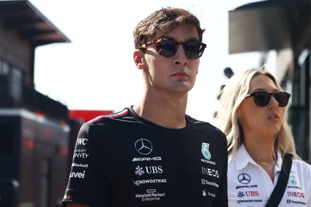 F1 Hungarian Grand Prix 2023 Qualifying George Russell of Mercedes during qualifying ahead of the Formula 1 Hungarian Grand Prix at Hungaroring in Budapest, Hungary on July 22, 2023. Budapest Hungary  Copyright: xJakubxPorzyckix originalFilename:porzycki-f1hungar230722_npkgm.jpg