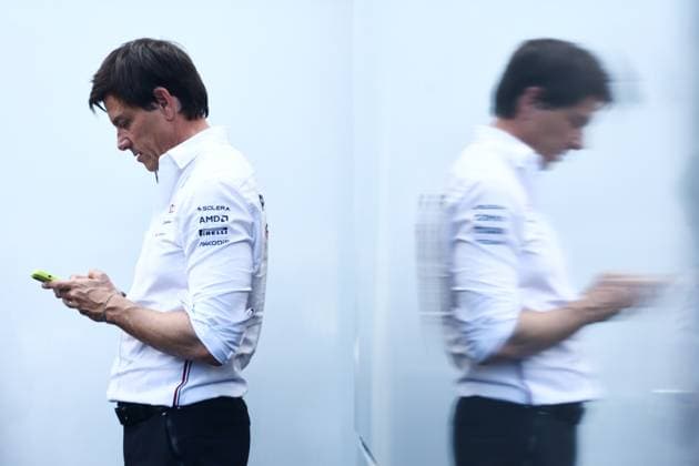 Sport Bilder des Tages F1 Hungarian Grand Prix 2023 Qualifying Toto Wolff after qualifying ahead of the Formula 1 Hungarian Grand Prix at Hungaroring in Budapest, Hungary on July 22, 2023. Budapest Hungary  Copyright: xJakubxPorzyckix originalFilename:porzycki-f1hungar230722_np5Rz.jpg