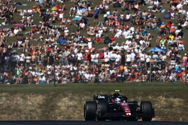 F1 Hungarian Grand Prix 2023 Qualifying Zhou Guanyu of Alfa Romeo during qualifying ahead of the Formula 1 Hungarian Grand Prix at Hungaroring in Budapest, Hungary on July 22, 2023. Budapest Hungary  Copyright: xJakubxPorzyckix originalFilename:porzycki-f1hungar230722_npB3K.jpg