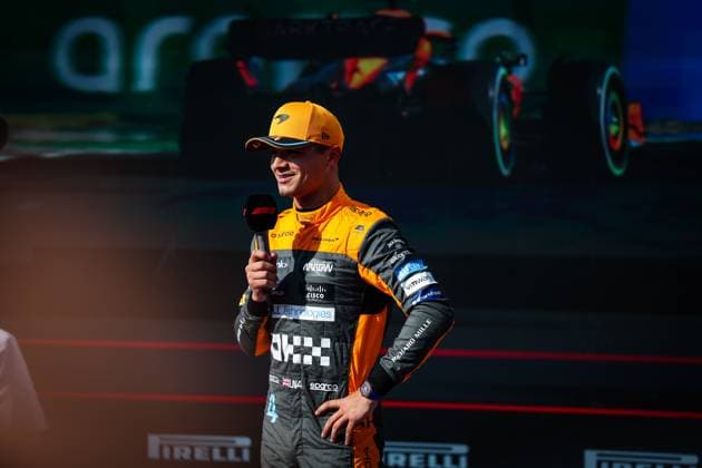NORRIS Lando (gbr), McLaren F1 Team MCL60, portrait, during the 2023 Formula 1 Qatar Airways Hungarian Grand Prix, 11th round of the 2023 Formula One World Championship, WM, Weltmeisterschaft from July 21 to 23, 2023 on the Hungaroring, in Mogyorod, Hungary - F1 - HUNGARIAN GRAND PRIX 2023 DPPI Panoramic  00123026_GOOD9639 
