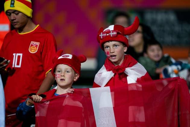 Perth, Austalia, July 22nd 2023: Fans of Denmark during the FIFA Womens World Cup 2023 Group D football match between Denmark and China at Perth Rectangular Stadium in Perth, Australia. (Daniela Porcelli SPP)  Copyright: xDanielaxPorcellix xSPPx spp-en-DaPoSp-20230722-DP107261