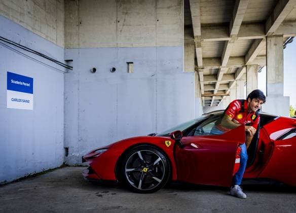 BUDAPEST - Carlos Sainz (Ferrari) ahead of the Hungarian Grand Prix at the Hungaroring. ANP REMKO DE WAAL F1 Grand Prix of Hungary 2023 xVIxANPxSportx xxANPxIVx 474108166 originalFilename: 474108166.jpg