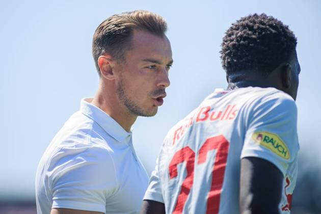 SOCCER - OEFB Cup, Ardagger vs RBS ARDAGGER,AUSTRIA,23.JUL.23 - SOCCER - UNIQA OEFB Cup, SG Ardagger Viehdorf vs Red Bull Salzburg. Image shows head coach Matthias Jaissle (RBS).  GEPAxpictures xManuelxBinder