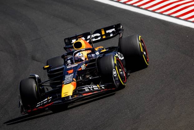 BUDAPEST - Max Verstappen (Red Bull Racing) during the Hungarian Grand Prix at the Hungaroring. ANP REMKO DE WAAL F1 Grand Prix of Hungary 2023 xVIxANPxSportx xxANPxIVx 474120995 originalFilename: 474120995.jpg