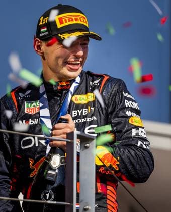 BUDAPEST - Max Verstappen (Red Bull Racing) on the podium after winning the Hungarian Grand Prix at the Hungaroring. ANP REMKO DE WAAL F1 Grand Prix of Hungary 2023 xVIxANPxSportx xxANPxIVx 474125400 originalFilename: 474125400.jpg